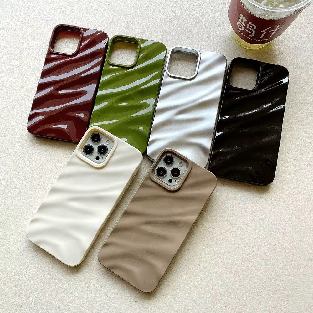 Maroon Glossy Textured Pre-Order Soft Silicone iPhone Case