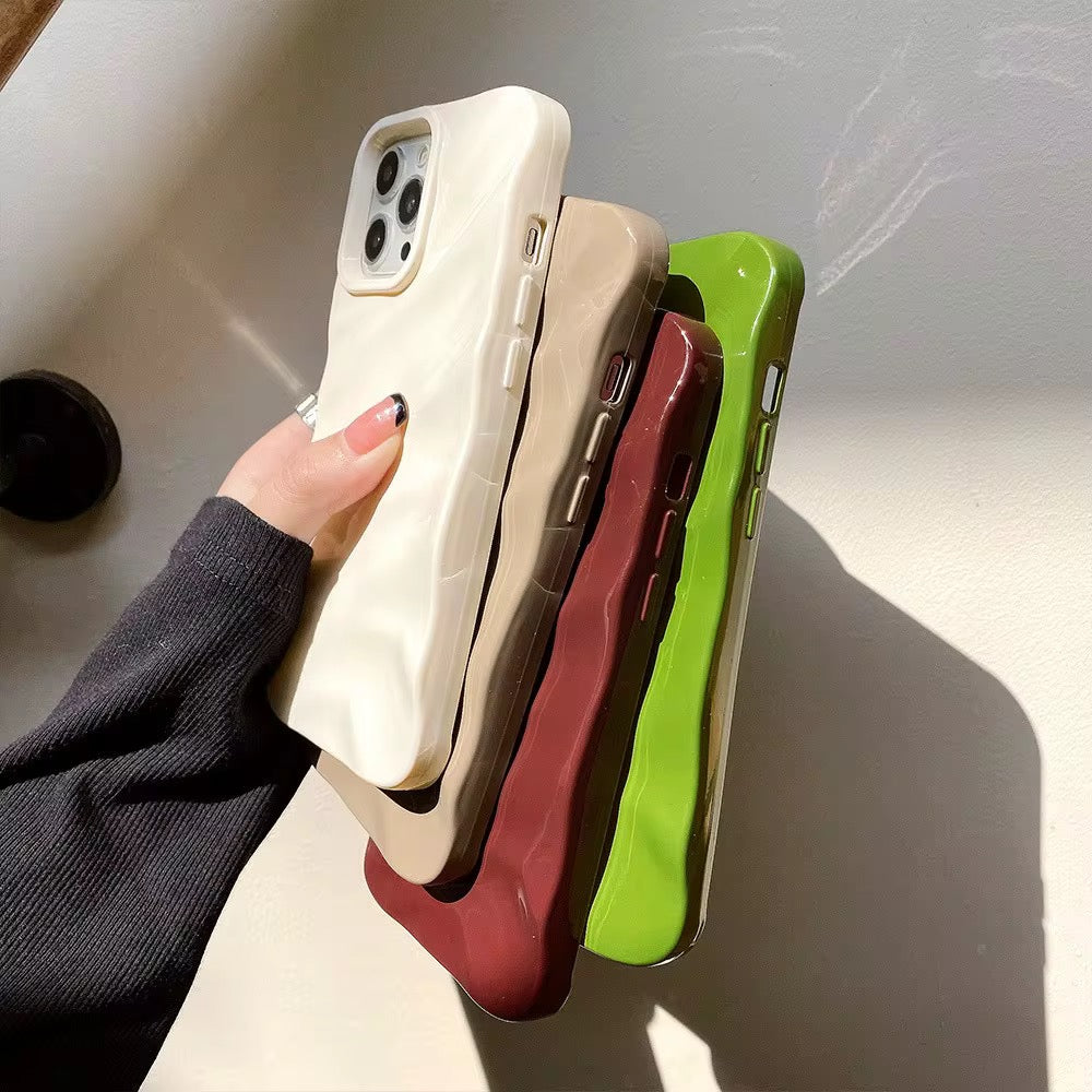 Maroon Glossy Textured Pre-Order Soft Silicone iPhone Case