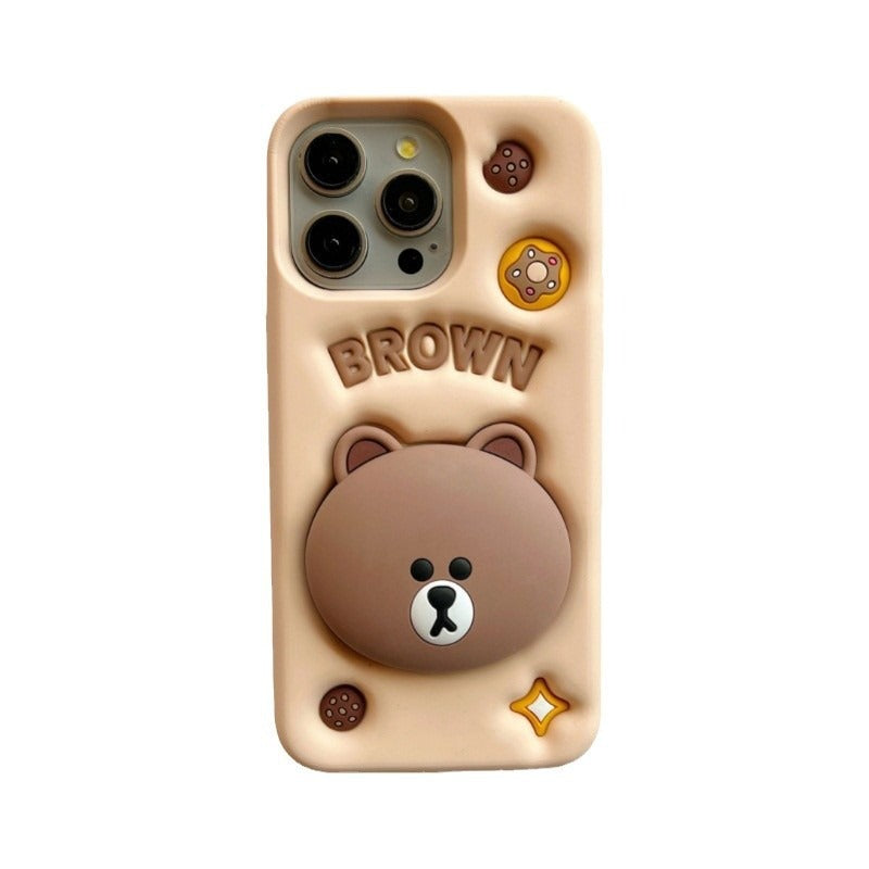 3D Samsung Teddy Bear Pre-Order Phone Holder Stand Rubber Silicone Case