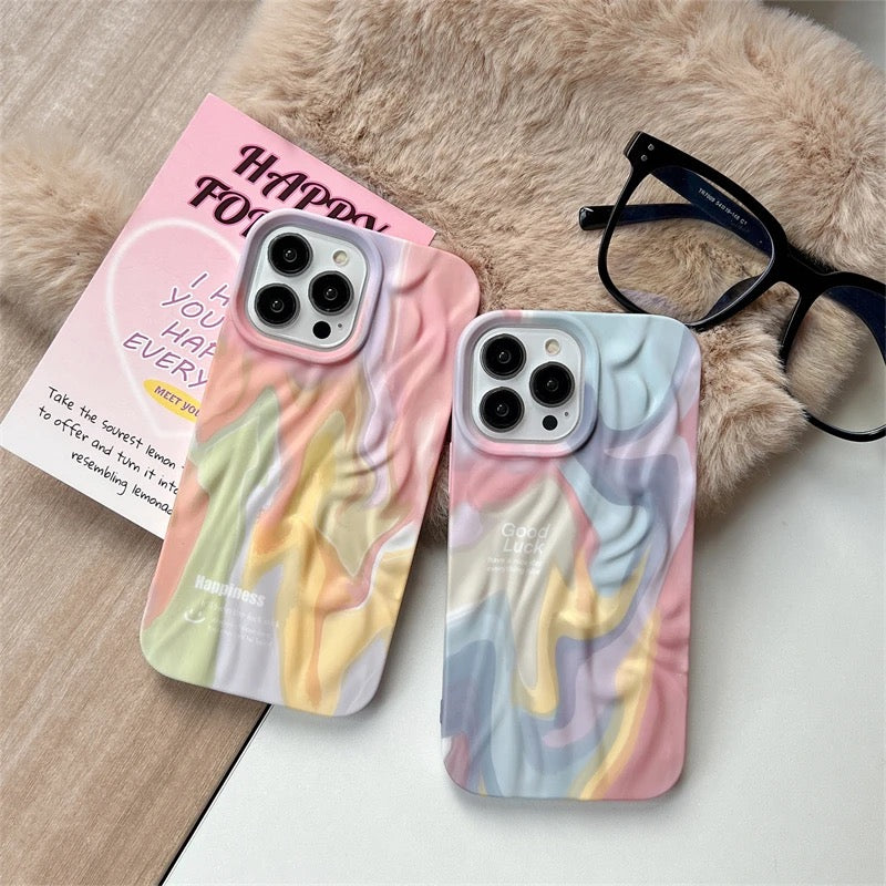 Rainbow Aesthetic Textured Positive iPhone  Soft Silicone Case