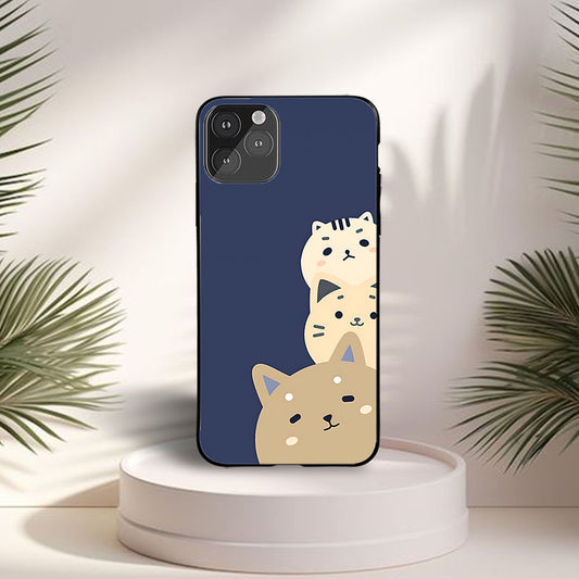 We Three Meow Custom Glossy Metal Bumper Case