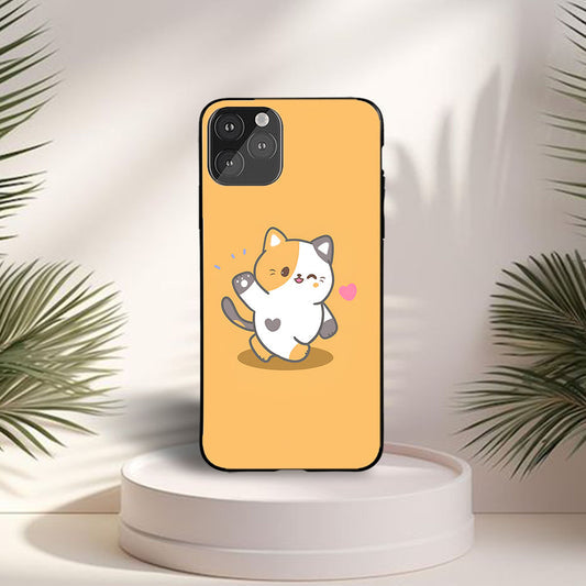 Lucky Meow Custom Glossy Metal Bumper Case