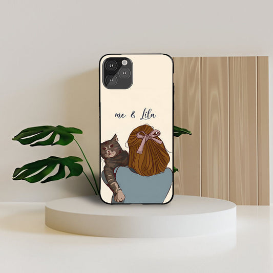 My Love Cat Name Custom Glossy Metal Bumper Case