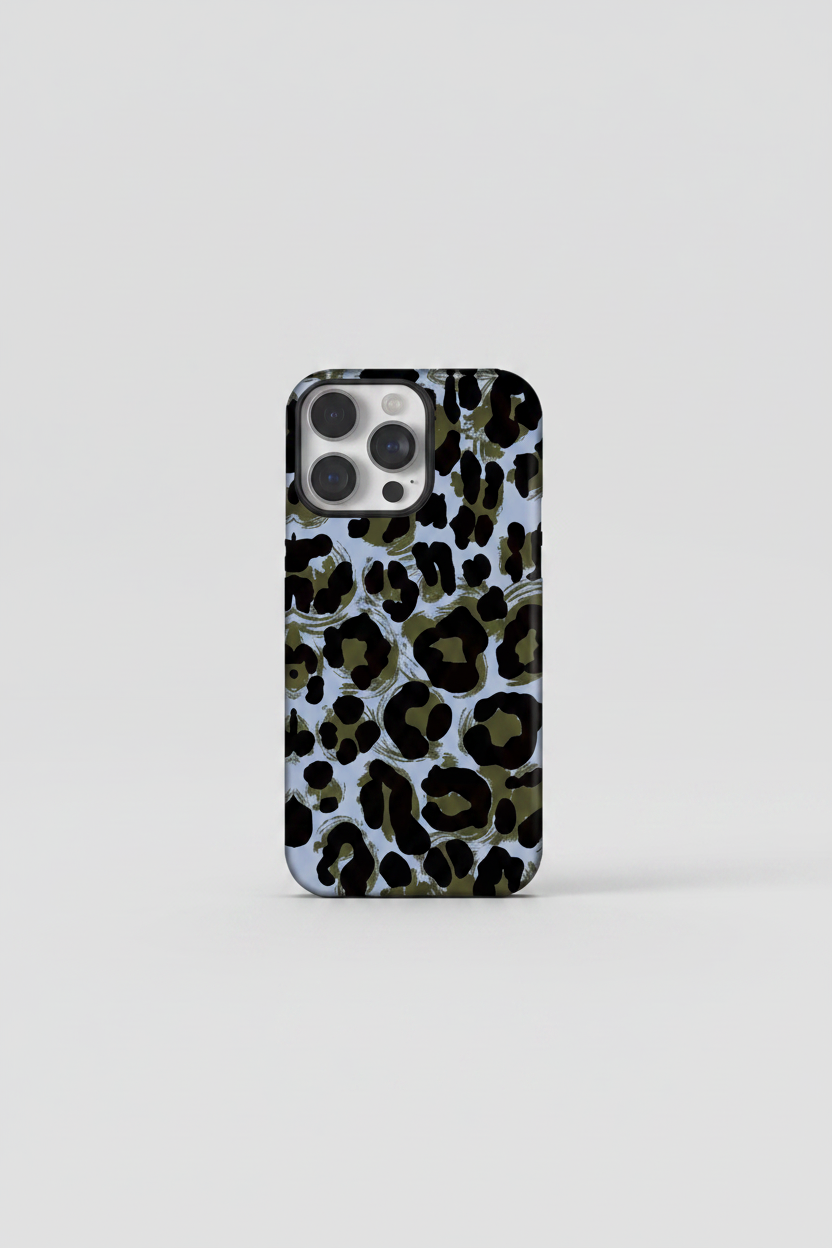 Brown Blue Leopard Magsafe Magnetic Phone Holder iPhone Pre-Order Case