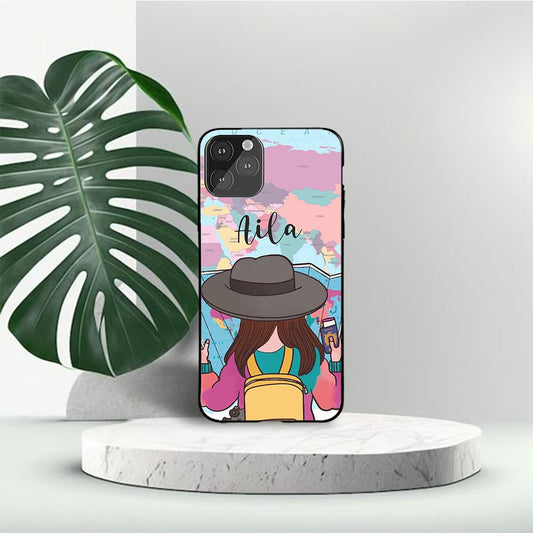 Travel Far Enough To Meet Yourself Name Custom Glossy Metal Bumper Case