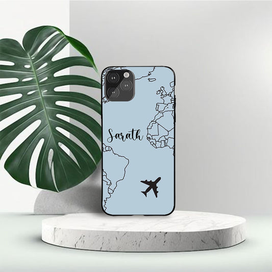 Travel All Over The World Custom Glossy Metal Bumper Case