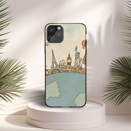 Travel Aesthetic Custom Glossy Metal Bumper Case