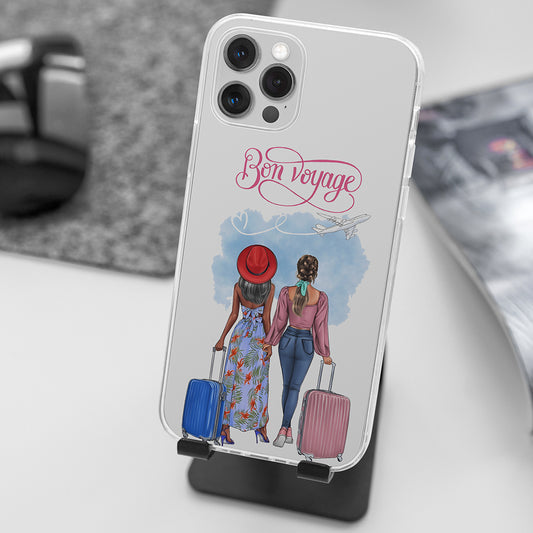 Travel Besties Clear Transparent Custom Slim Soft Cases
