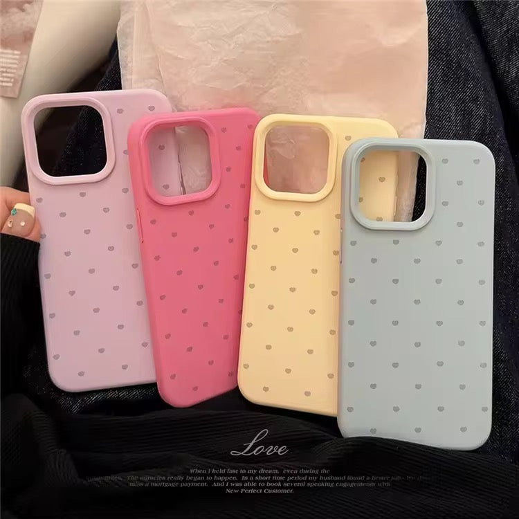 Korean Style Heart Liquid Silicone Rubber Soft Case