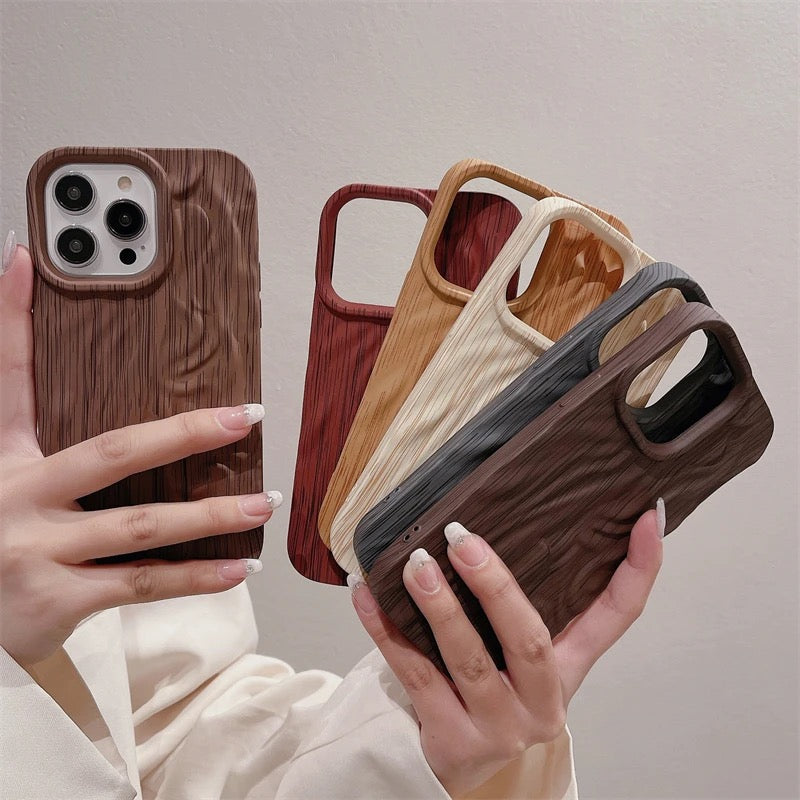 Wooden Textured iPhone Soft Silicone Case