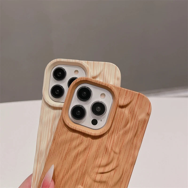 Wooden Textured iPhone Soft Silicone Case