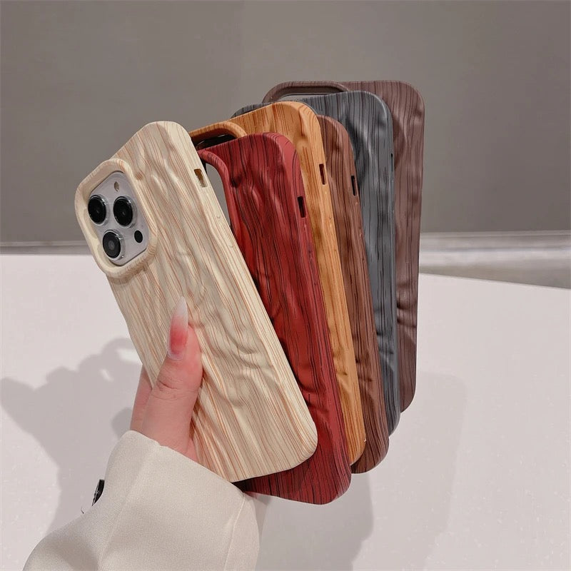 Wooden Textured iPhone Soft Silicone Case