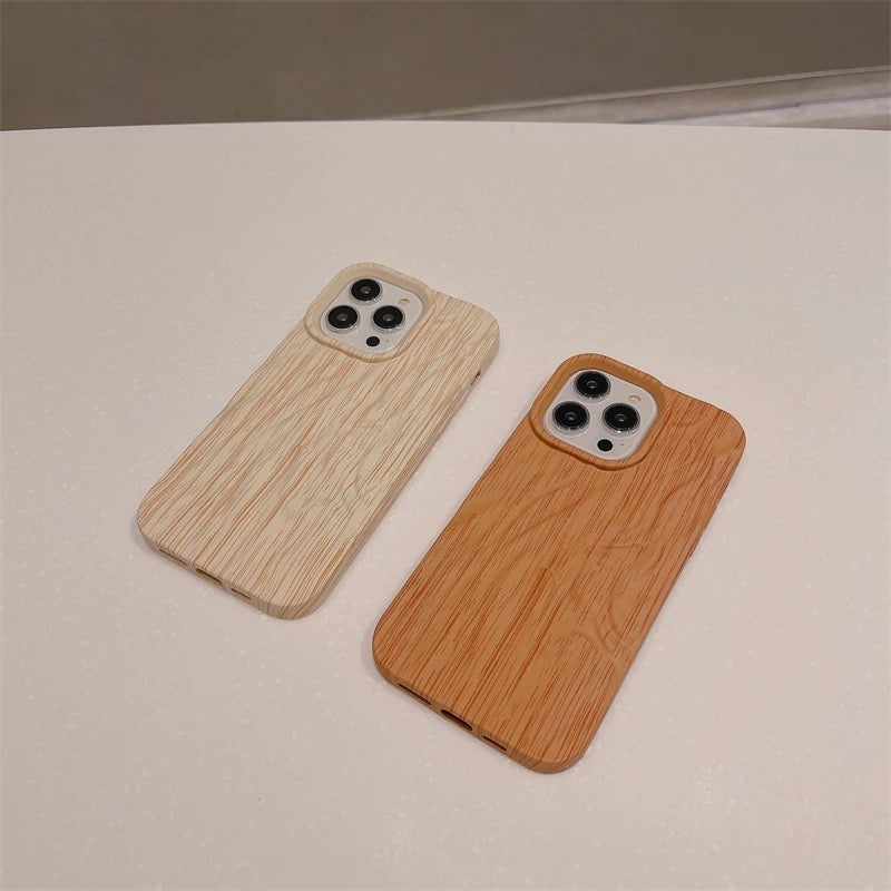 Wooden Textured iPhone Soft Silicone Case