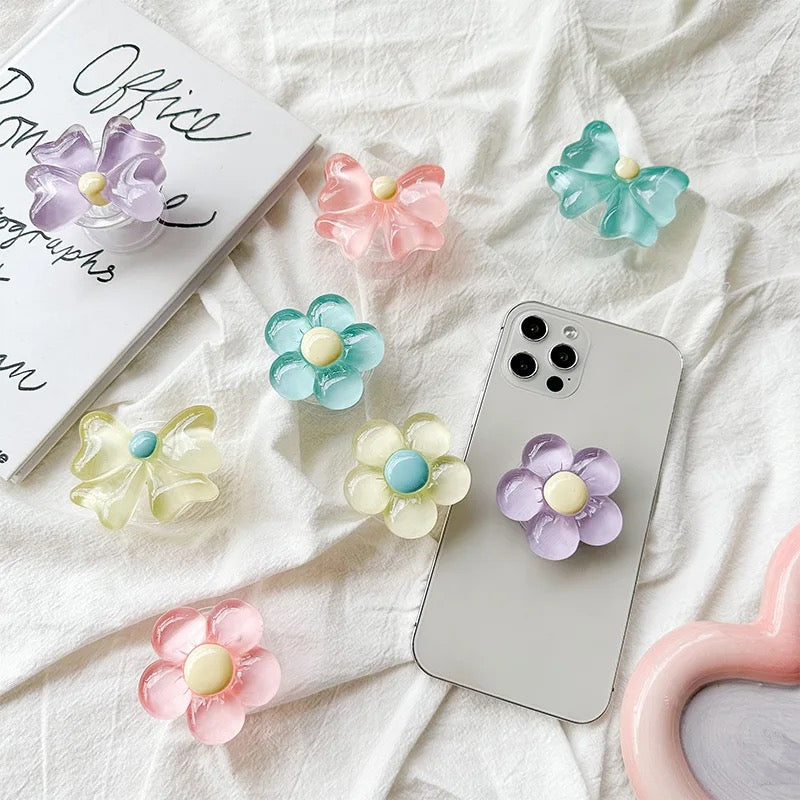 Cute Pastel Colors Bow Gripper Phone Holder Bracket