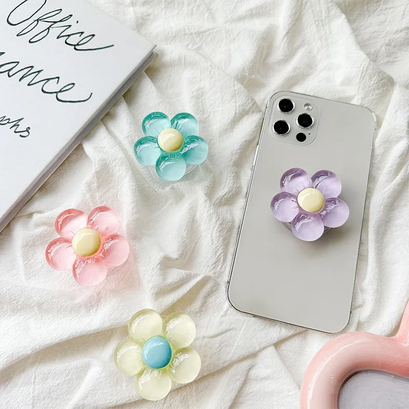 Cute Pastel Colors Flower Floral Gripper Phone Holder Bracket