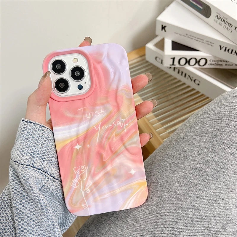 Trust Yourself Aesthetic Textured iPhone  Soft Silicone Case