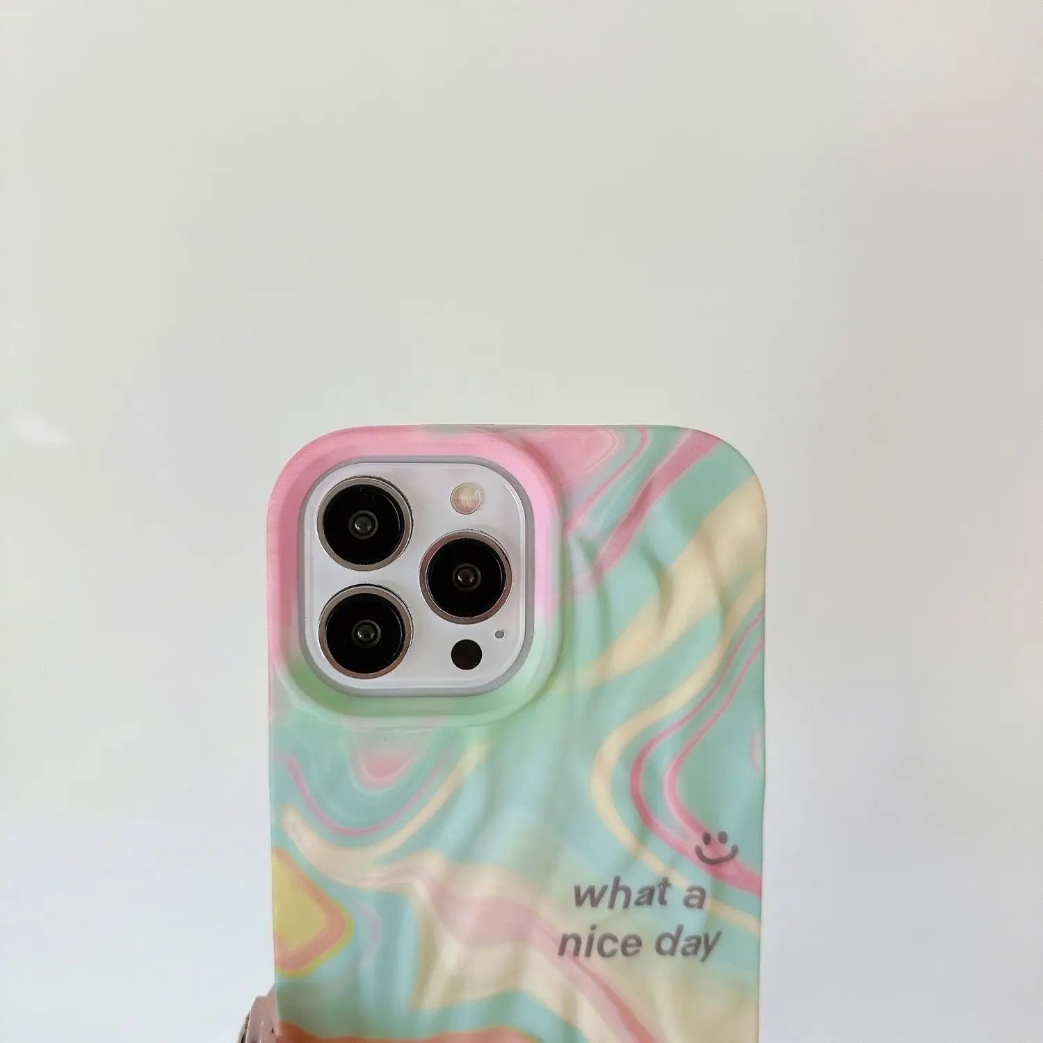 What A Day Aesthetic Textured iPhone  Soft Silicone Case