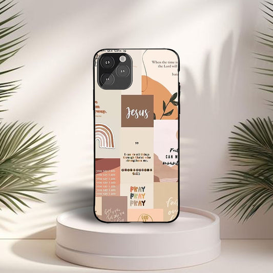Aesthetic Jesus Custom Glossy Metal Bumper Case