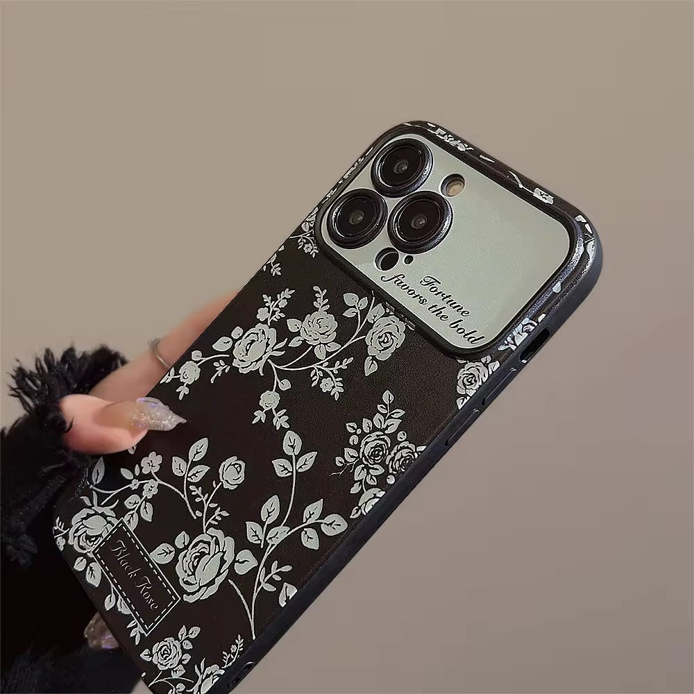 Black Rose Floral iPhone Pre-Order Soft Silicone Case