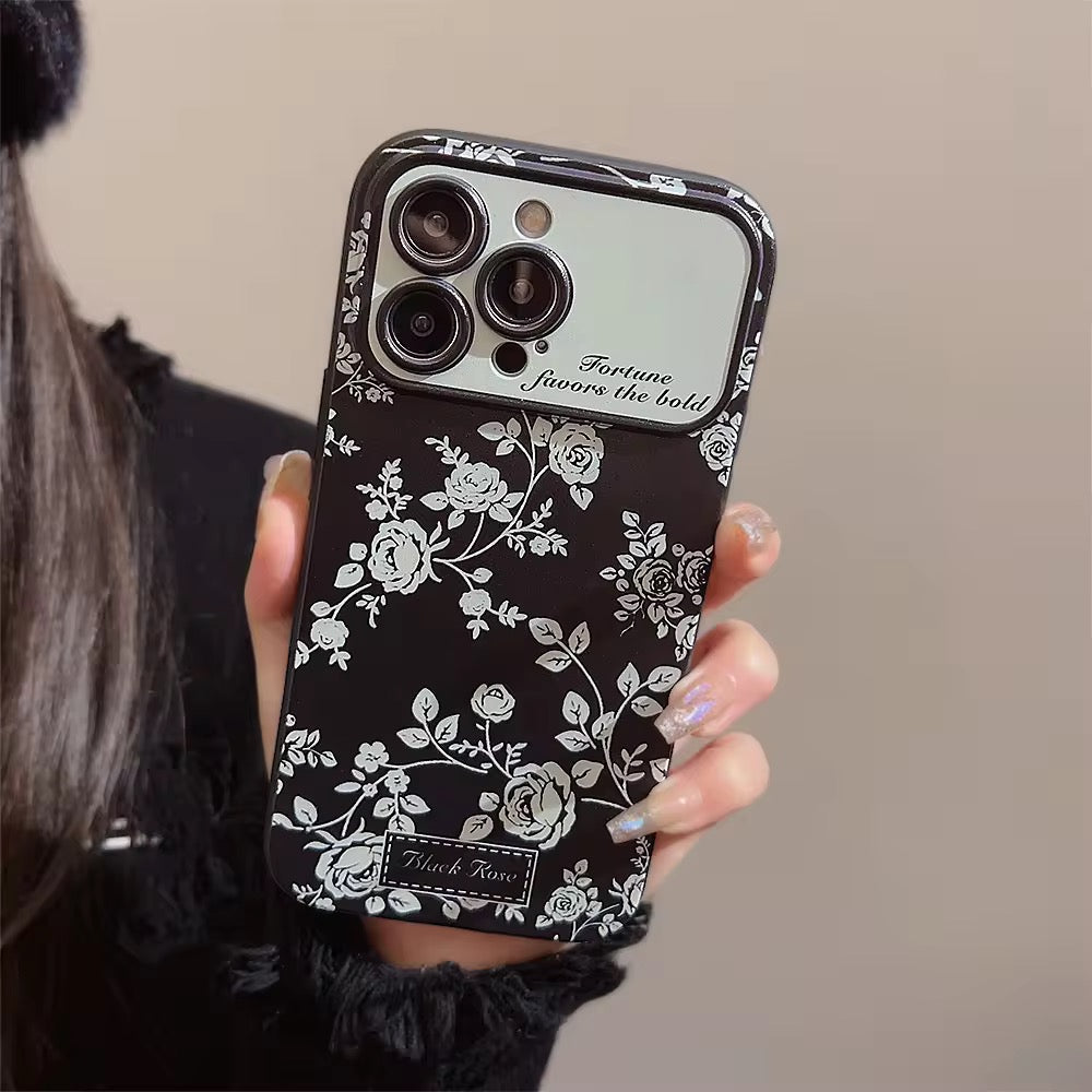Black Rose Floral iPhone Pre-Order Soft Silicone Case