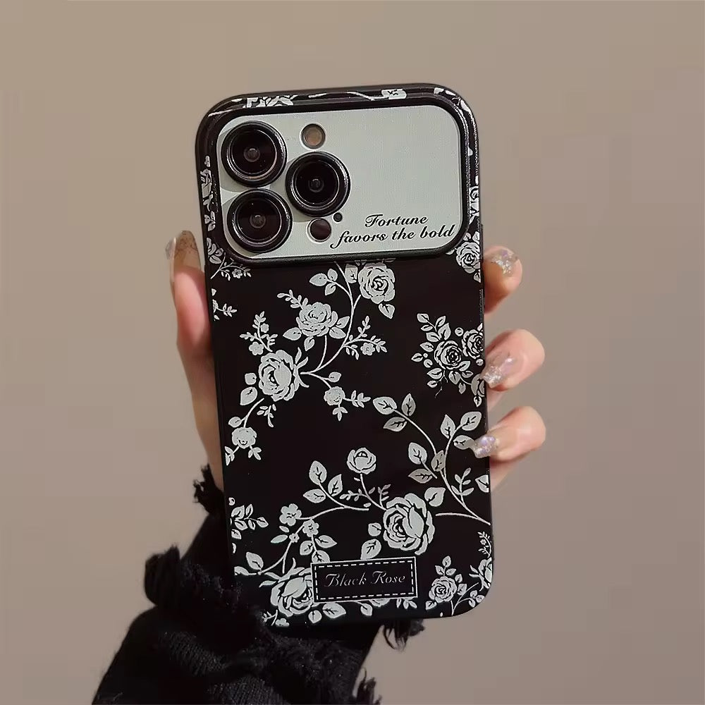 Black Rose Floral iPhone Pre-Order Soft Silicone Case