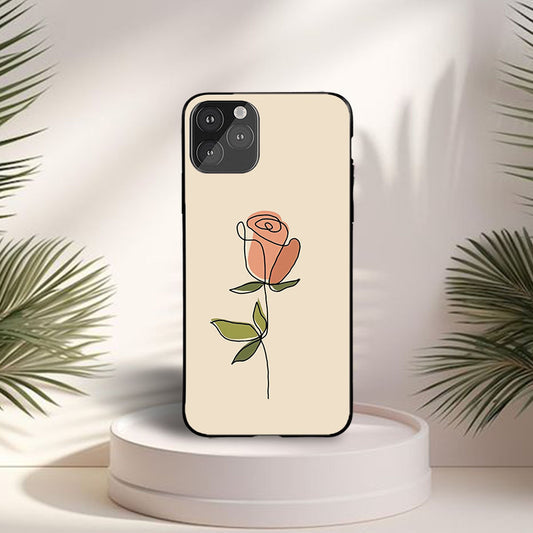Aesthetic Rose Custom Glossy Metal Bumper Case