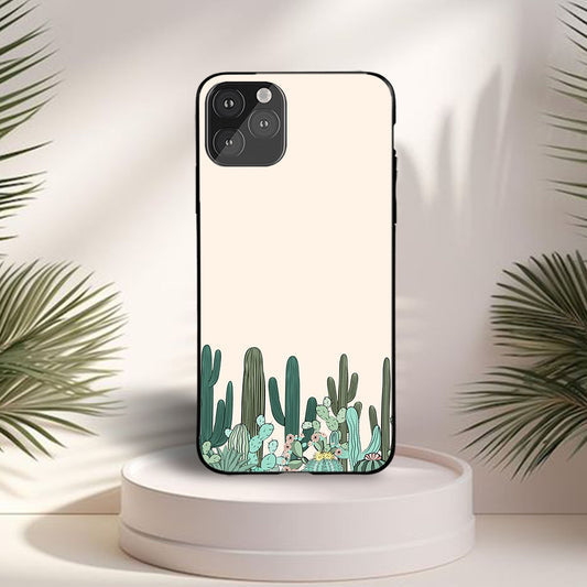 Aesthetic Cactus Plants Custom Glossy Metal Bumper Case