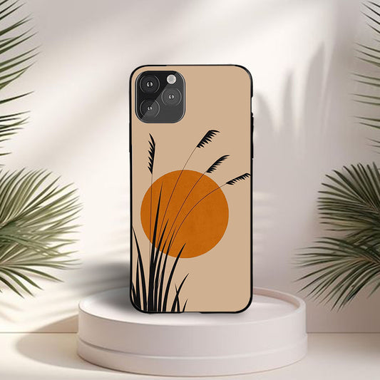 Aesthetic Leaf Glossy Metal Bumper Case