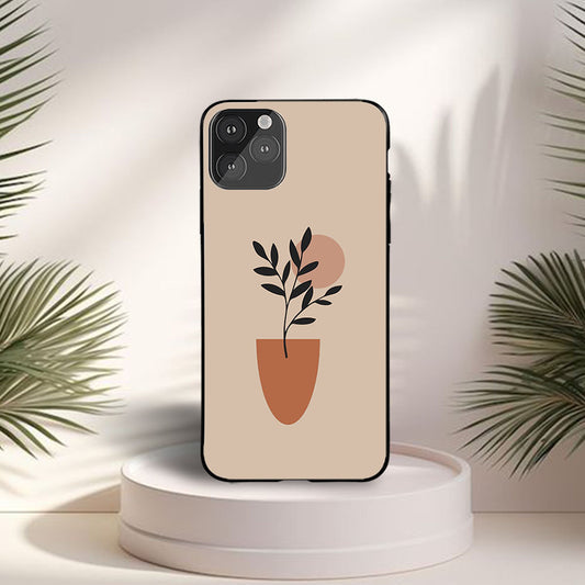 Asthetic Flower Glossy Metal Bumper Case