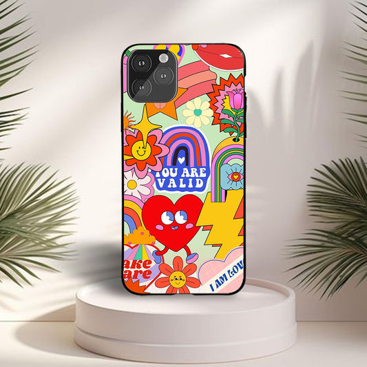 Aesthetic Floral Flower Glossy Metal Bumper Case