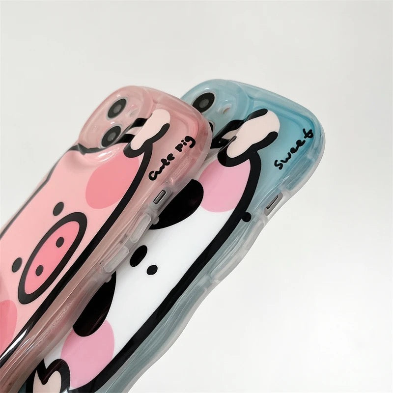 Cute Blue Panda Soft Silicone iPhone Case