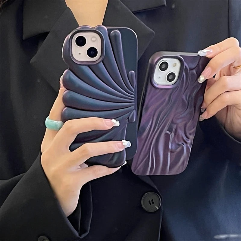 New Dark Purple Textured iPhone Silicone Case