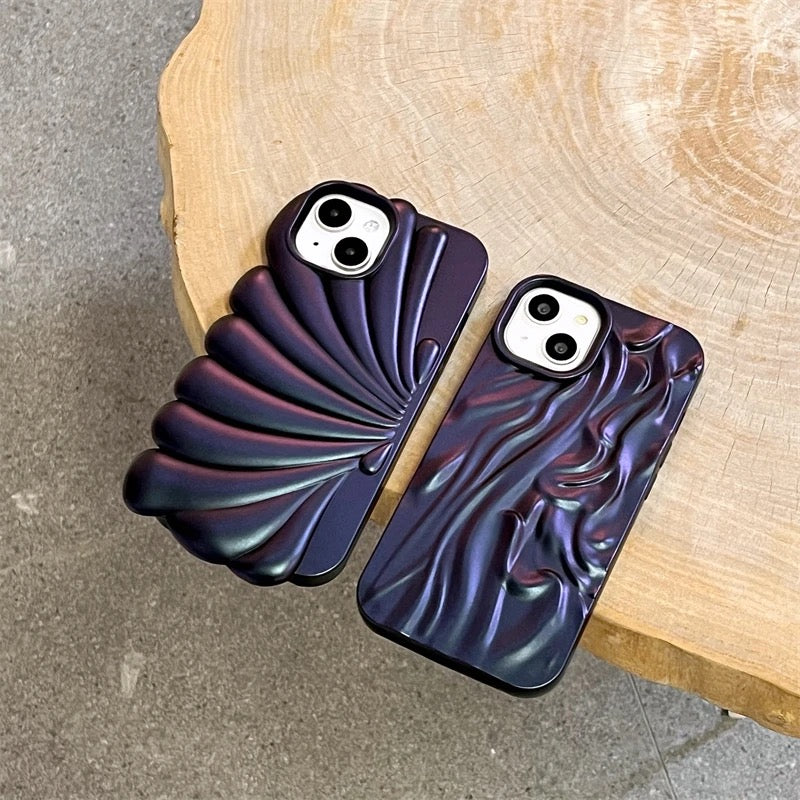 New Dark Purple Textured iPhone Silicone Case