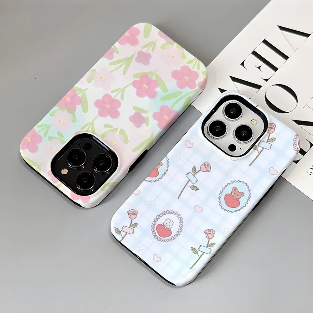 Cute Designes Floral Rose Flower Soft Silicone iPhone Glossy Case