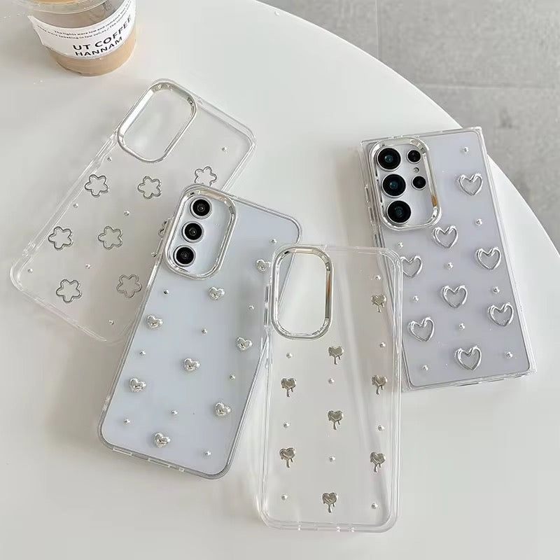 Samsung Heart Diamond Crsytal Glitter Transparent Pre-Order Soft Silicone Case