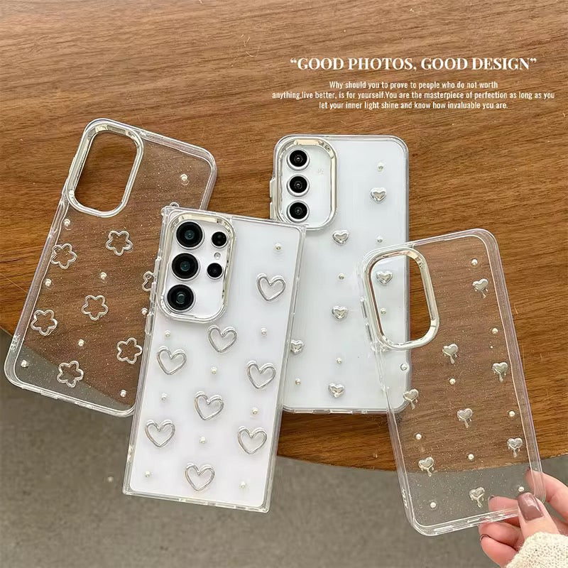 Samsung Heart Diamond Crsytal Glitter Transparent Pre-Order Soft Silicone Case
