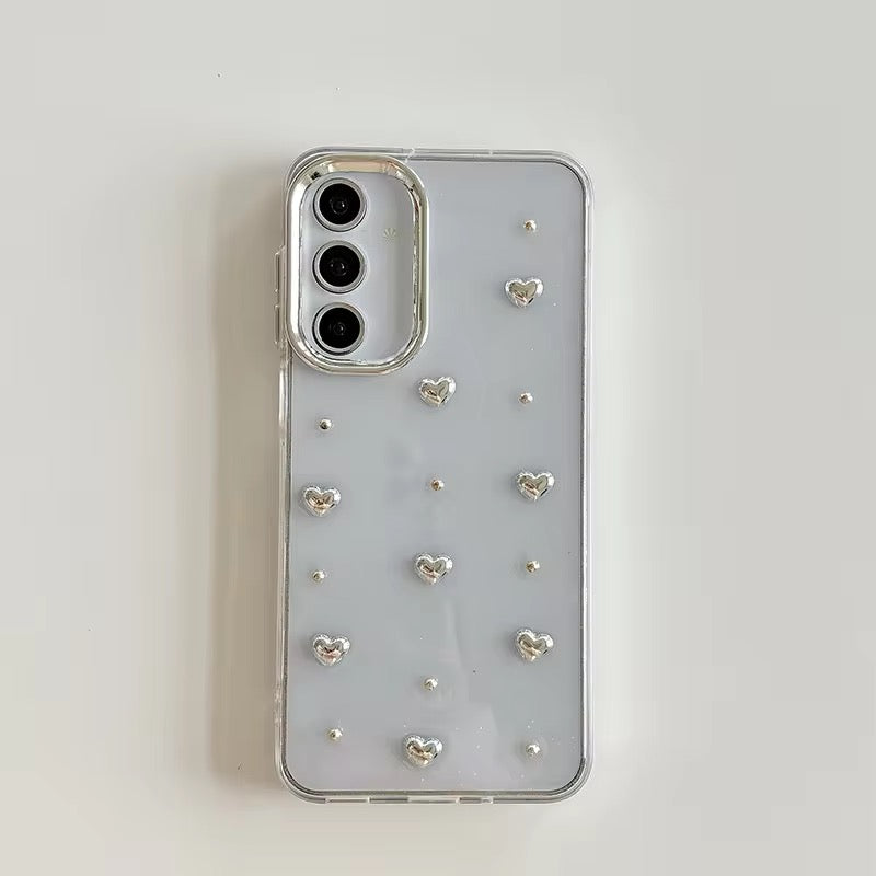 Samsung Heart Diamond Crsytal Glitter Transparent Pre-Order Soft Silicone Case