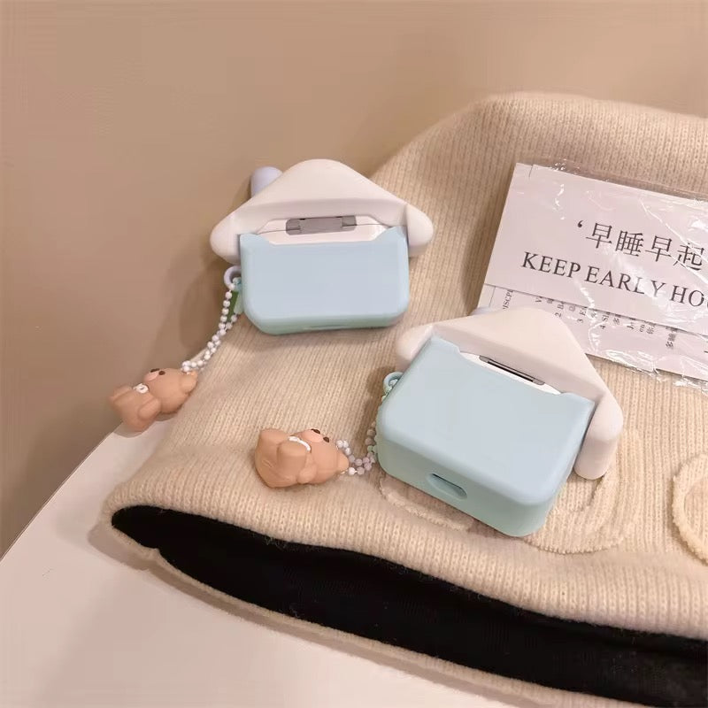 3D House Rubber Silicone Cute Airpod Case With Hanging