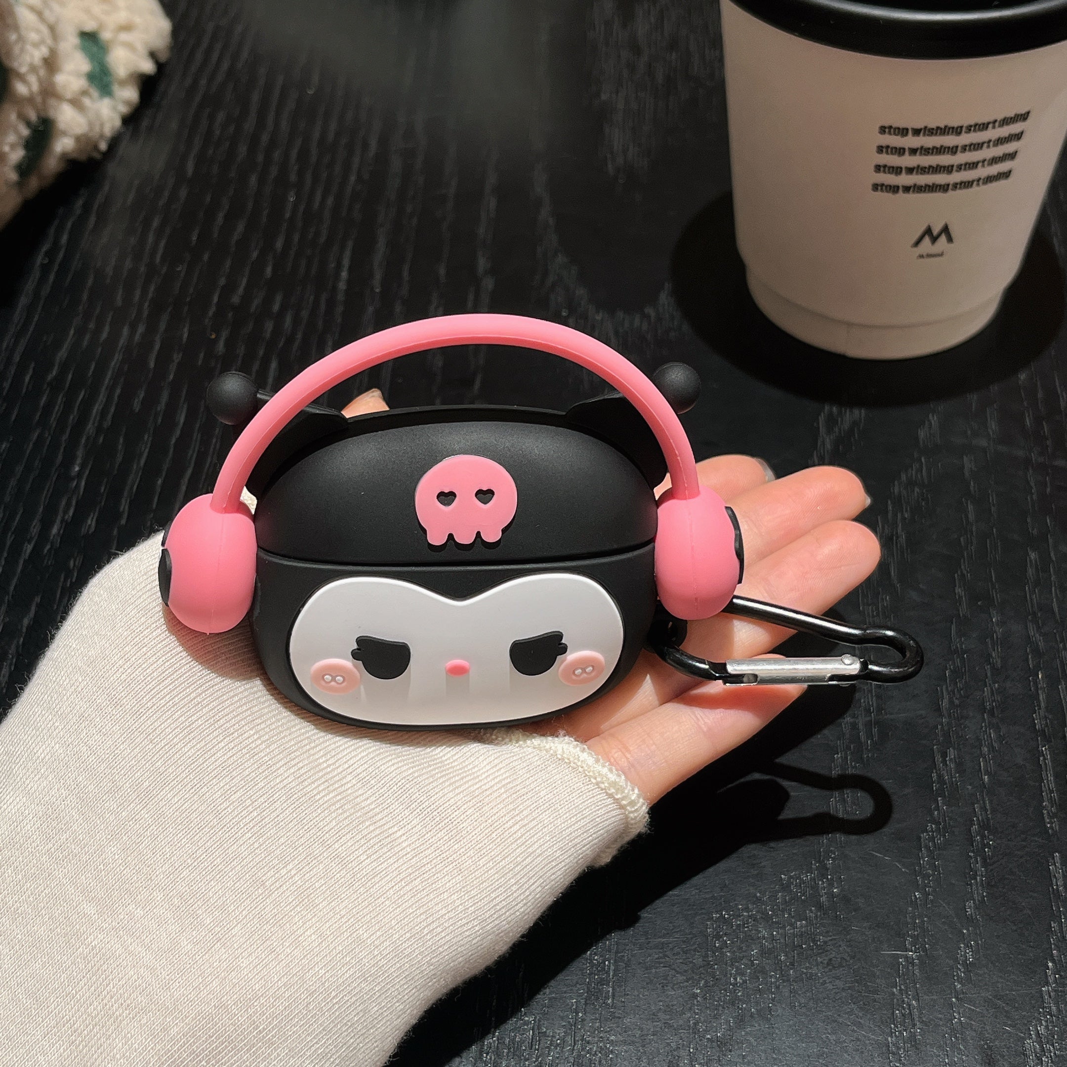 3D Cute Melody Cartoon Rubber Silicone Airpod Case With Ring Hanging