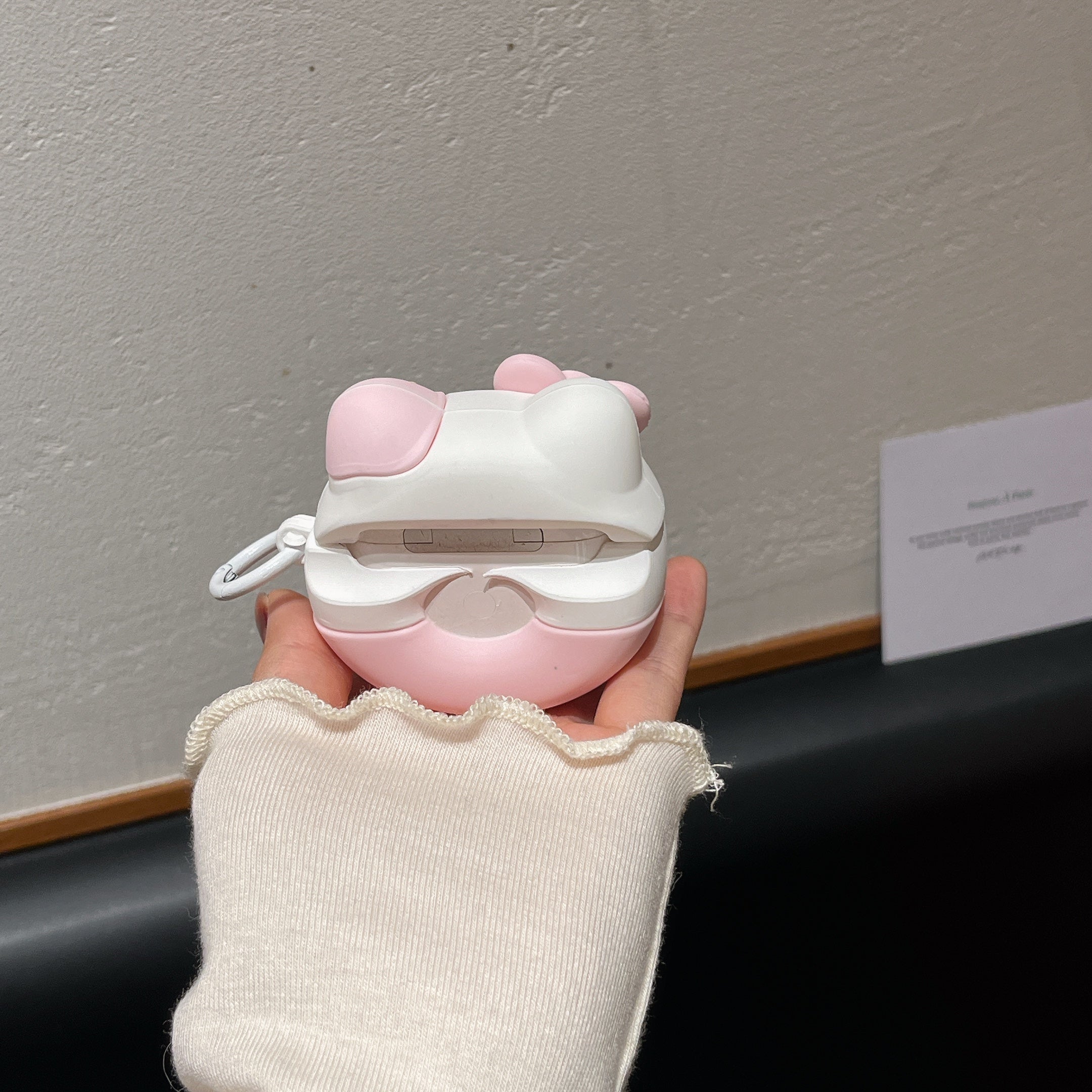 3D Cute Melody Cartoon Rubber Silicone Airpod Case With Ring Hanging