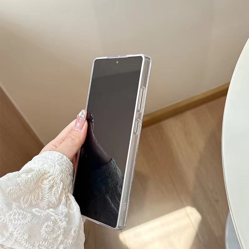 Samsung 3D Cherry Butterfly Flower Crsytal Glitter Transparent Pre-Order Soft Silicone Case