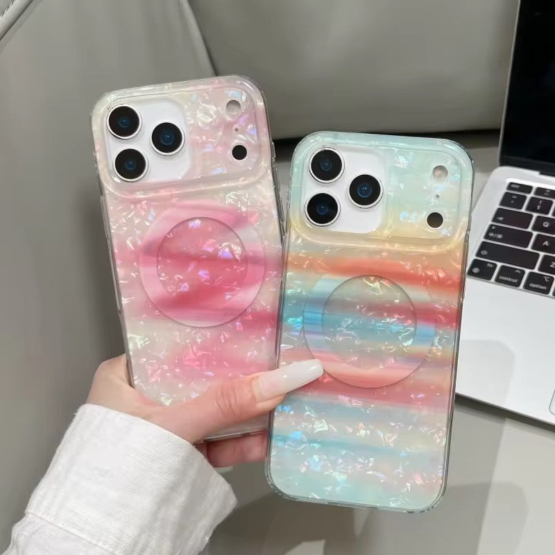 Color Gradient Shell Texture Magsafe Magnetic Pre-Order iPhone Case