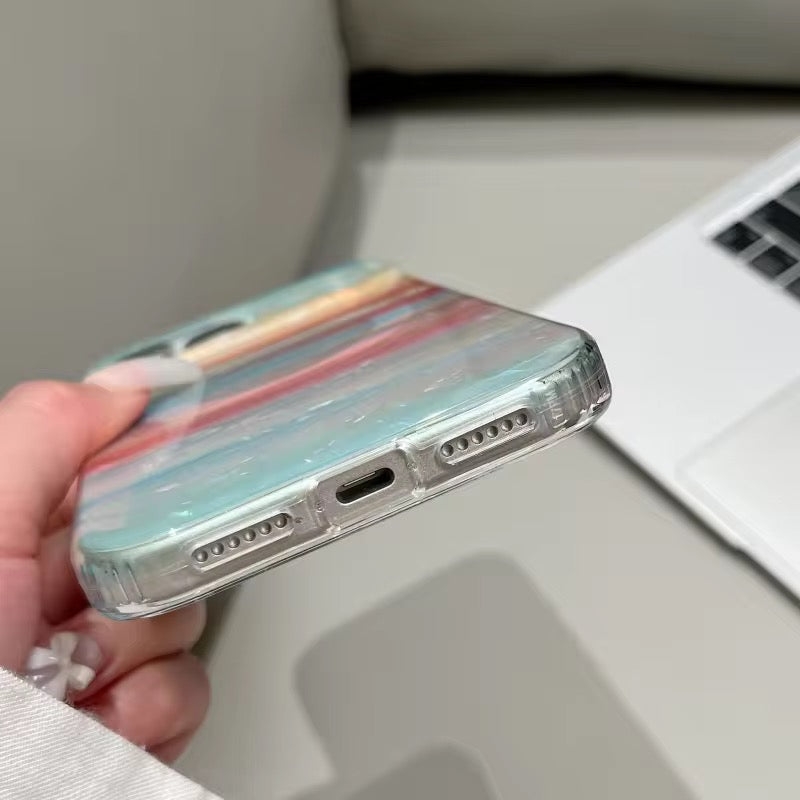 Color Gradient Shell Texture Magsafe Magnetic Pre-Order iPhone Case