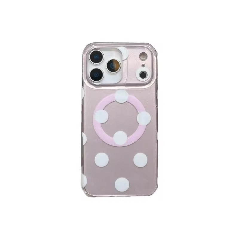 Cute Purple Polka Dots Magsafe Magnetic Pre-Order iPhone Case