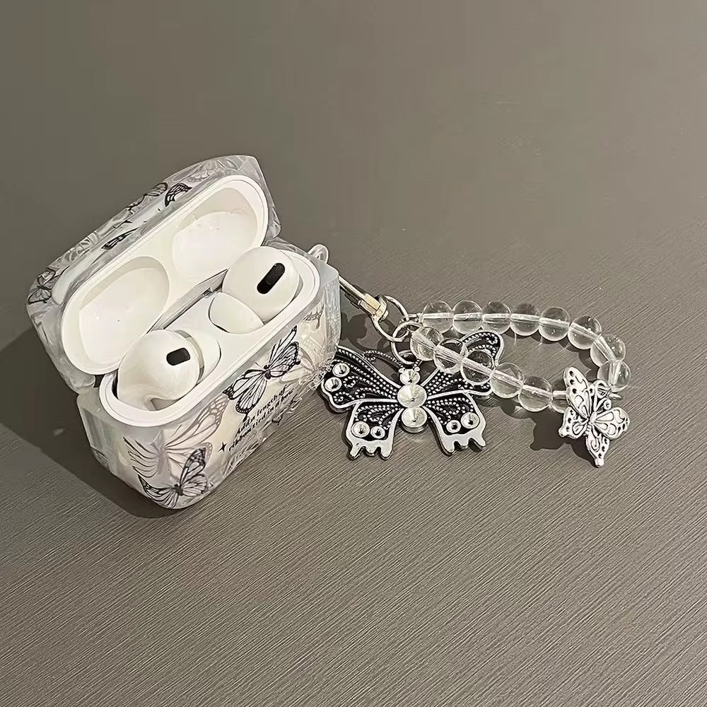 3D Butterfly Bracelet Silicone Airpod Case With Hanging