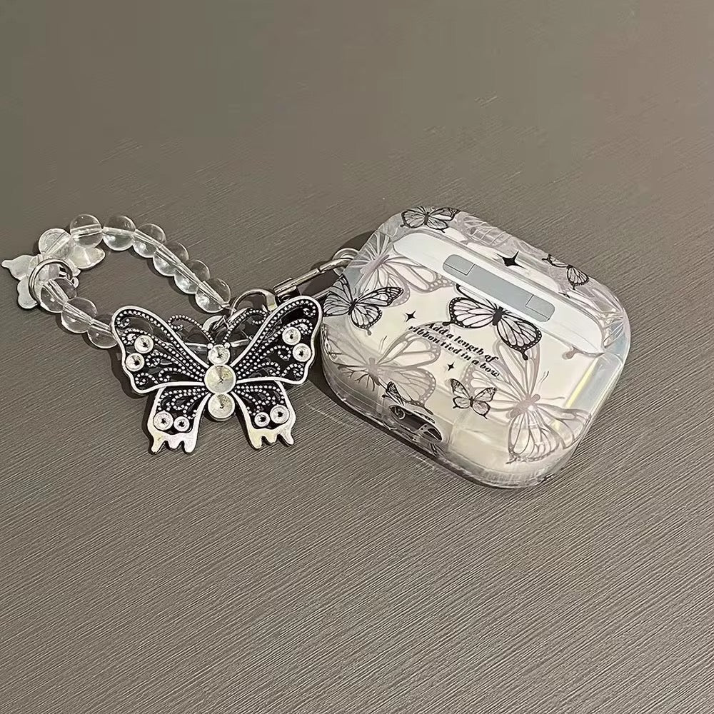 3D Butterfly Bracelet Silicone Airpod Case With Hanging