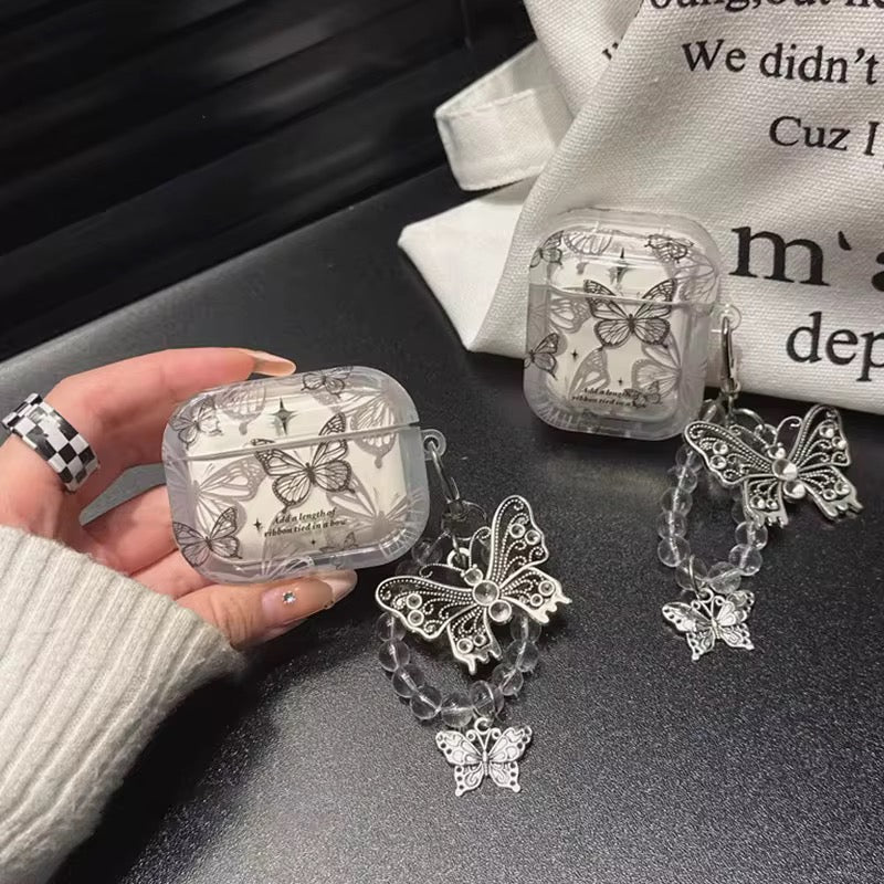 3D Butterfly Bracelet Silicone Airpod Case With Hanging