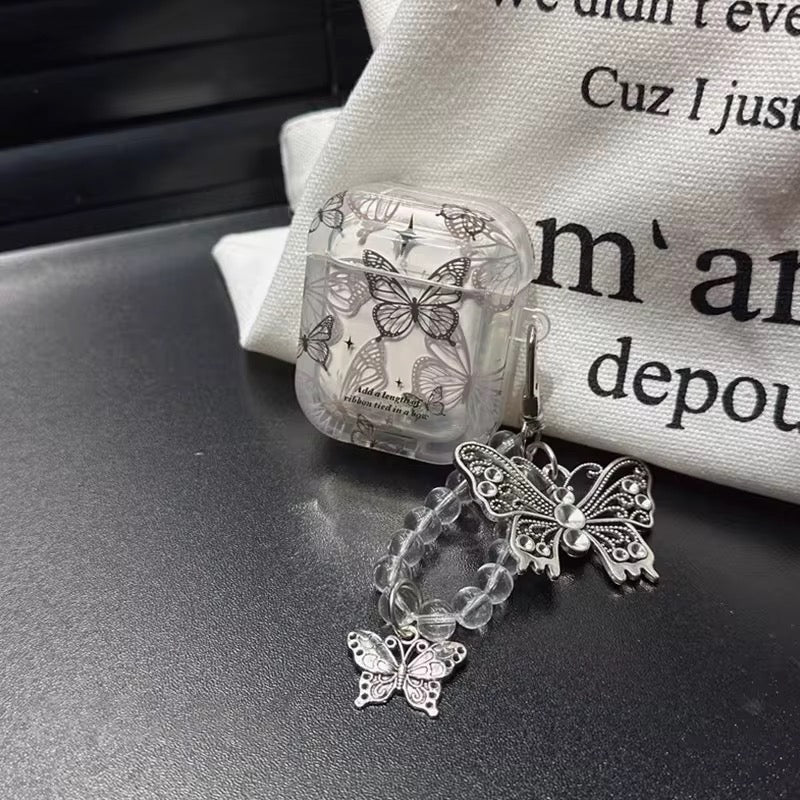 3D Butterfly Bracelet Silicone Airpod Case With Hanging