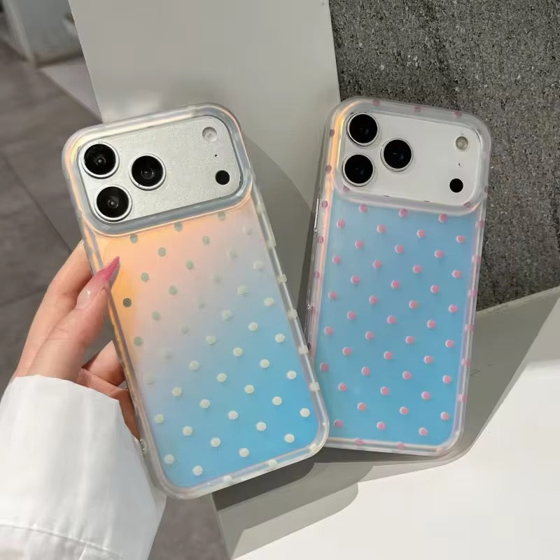 Laser Polka Dots Dual Tone Pre-Order iPhone Silicone Case
