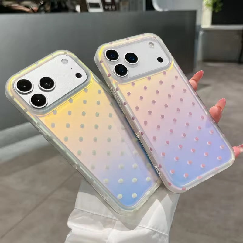 Laser Polka Dots Dual Tone Pre-Order iPhone Silicone Case